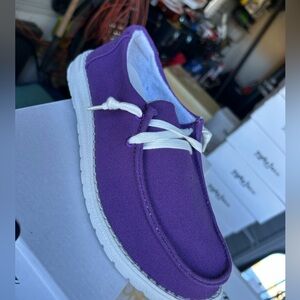 Gypsy Jazz Purple Canvas Women's Loafers